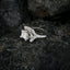 Elegant Princess Cut Moissanite Flower Ring in Sterling Silver – Timeless Floral Beauty Crafted for Everyday Luxury and Sparkling Grace