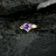 Elegant Pear Cut Natural Amethyst Ring in Sterling Silver – Timeless Purple Brilliance Crafted for Everyday Luxury and Grace ✨