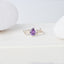Elegant Pear Cut Natural Amethyst Ring in Sterling Silver – Timeless Purple Brilliance Crafted for Everyday Luxury and Grace