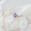 Elegant Pear Cut Alexandrite Ring in Sterling Silver for Women, Vintage Inspired Statement Jewelry