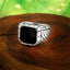 Bold Cushion Cut Black Onyx Ring for Men, Classic Statement Jewelry with Timeless Style