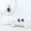 Radiant Cut Cubic Zirconia Pendant and Earrings Set for Her, Minimalist Elegant Jewelry Gift for Women