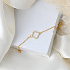 Luxury Moissanite Clover Bracelet for Her with Timeless Sparkle, Elegant Charm, and Romantic Sophisticated Beauty