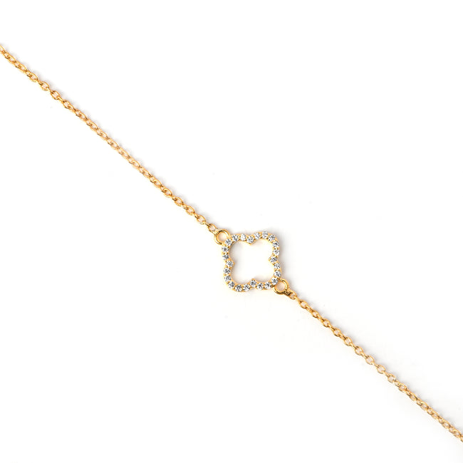 Luxury Moissanite Clover Bracelet for Her with Timeless Sparkle, Elegant Charm, and Romantic Sophisticated Beauty Main Image
