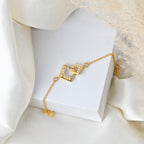 Elegant Square Shape Moissanite Diamond Bracelet for Her with Timeless Sparkle and Luxurious Romantic Charm �ï¿