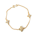 Elegant Four Leaf Moissanite Bracelet for Her with Lucky Charm and Timeless Sparkling Luxury