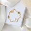 Elegant Four Leaf Clover Plain Bracelet for Her, Perfect Timeless Birthday Gift with Minimalist Luxury