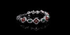 Multi Color Cubic Zirconia Clover Bracelet for Her, Lucky Elegant Sparkling Jewelry Gift