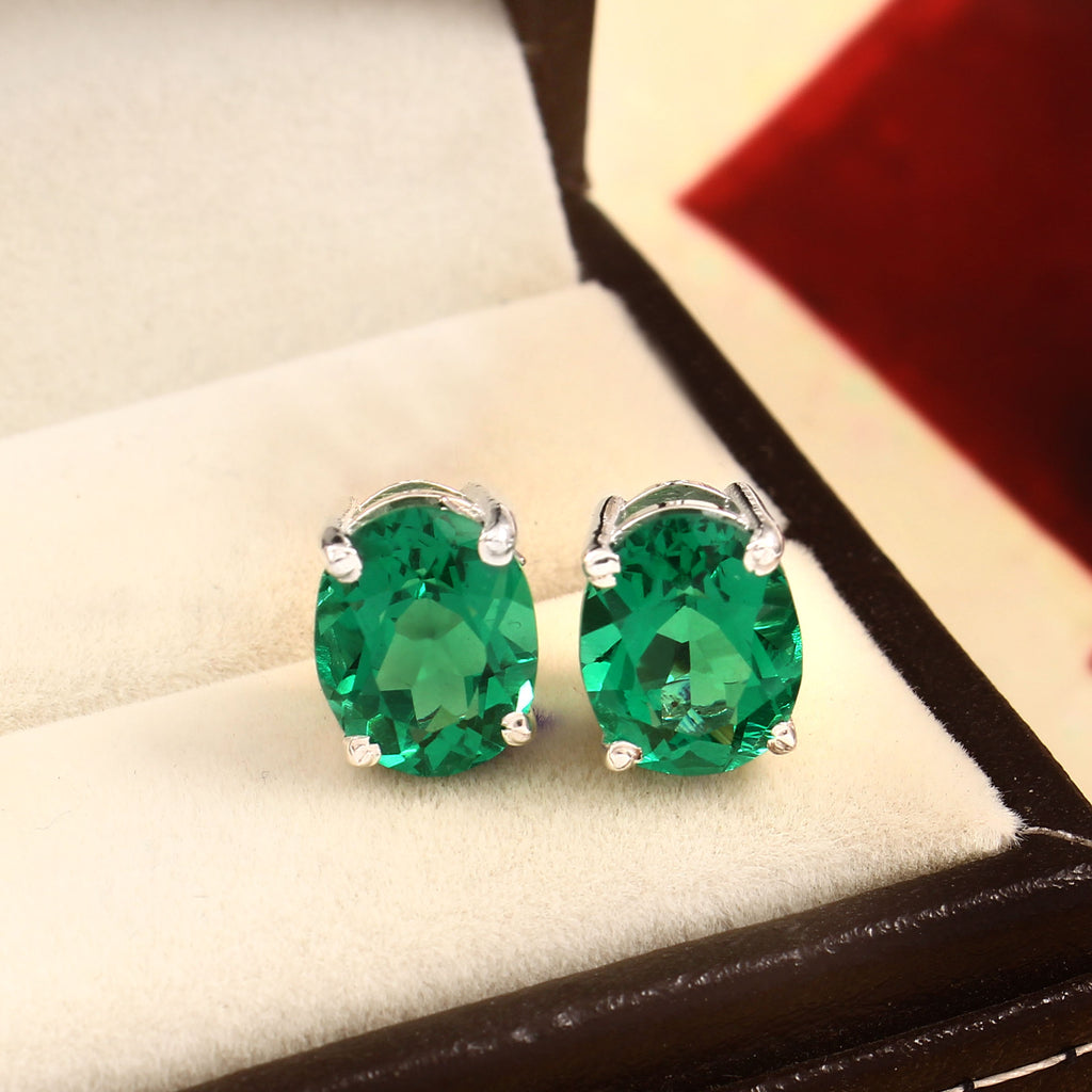 Elegant Changeable Tops Pair for Her with Emerald, Blue Sapphire and Cubic Zirconia Sparkle