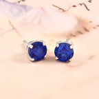Elegant Changeable Tops Pair for Her with Emerald, Blue Sapphire and Cubic Zirconia Sparkle