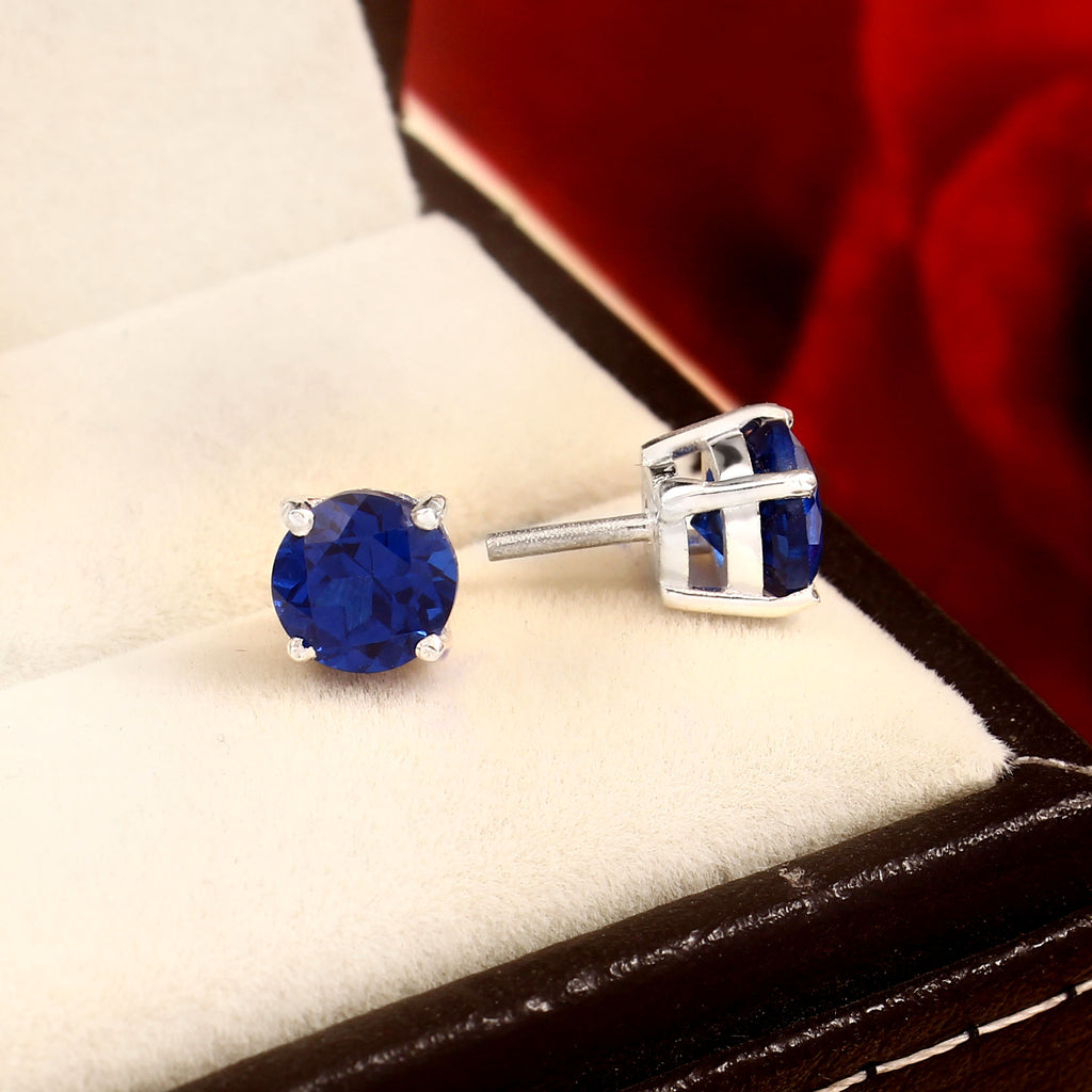 Elegant Changeable Tops Pair for Her with Emerald, Blue Sapphire and Cubic Zirconia Sparkle