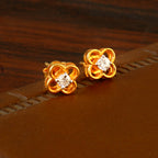 Elegant Four Leaf Clover Moissanite Stud Earrings for Her, Lucky Sparkling Fine Jewelry