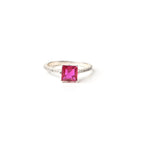 Radiant Princess Cut Natural Ruby Ring in Sterling Silver – Timeless Elegance, Brilliant Craftsmanship, and Everyday Luxury for Every Occasion