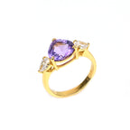 Elegant Pear Cut Natural Amethyst Ring in Sterling Silver – Timeless Purple Brilliance Crafted for Everyday Luxury and Grace ✨