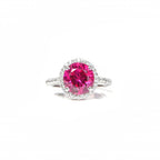 Elegant Round Cut Natural Ruby Ring in Sterling Silver – Timeless Beauty, Radiant Sparkle, Handcrafted Luxury for Every Occasion and Style