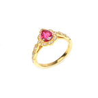 Radiate timeless elegance with this Natural Pear Cut Ruby Ring in Sterling Silver, crafted to capture beauty, passion, and sophistication.