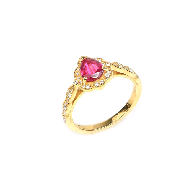 Radiate timeless elegance with this Natural Pear Cut Ruby Ring in Sterling Silver, crafted to capture beauty, passion, and sophistication. Main Image