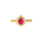 Radiate timeless elegance with this Natural Pear Cut Ruby Ring in Sterling Silver, crafted to capture beauty, passion, and sophistication.