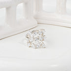 Elegant Pear Cut Moissanite Ring in Sterling Silver — Timeless Sparkle, Delicate Luxury, Crafted for Everyday Grace and Brilliance ✨