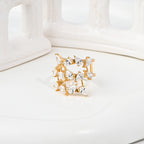 Elegant Pear Cut Moissanite Ring in Sterling Silver — Timeless Sparkle, Delicate Luxury, Crafted for Everyday Grace and Brilliance ✨