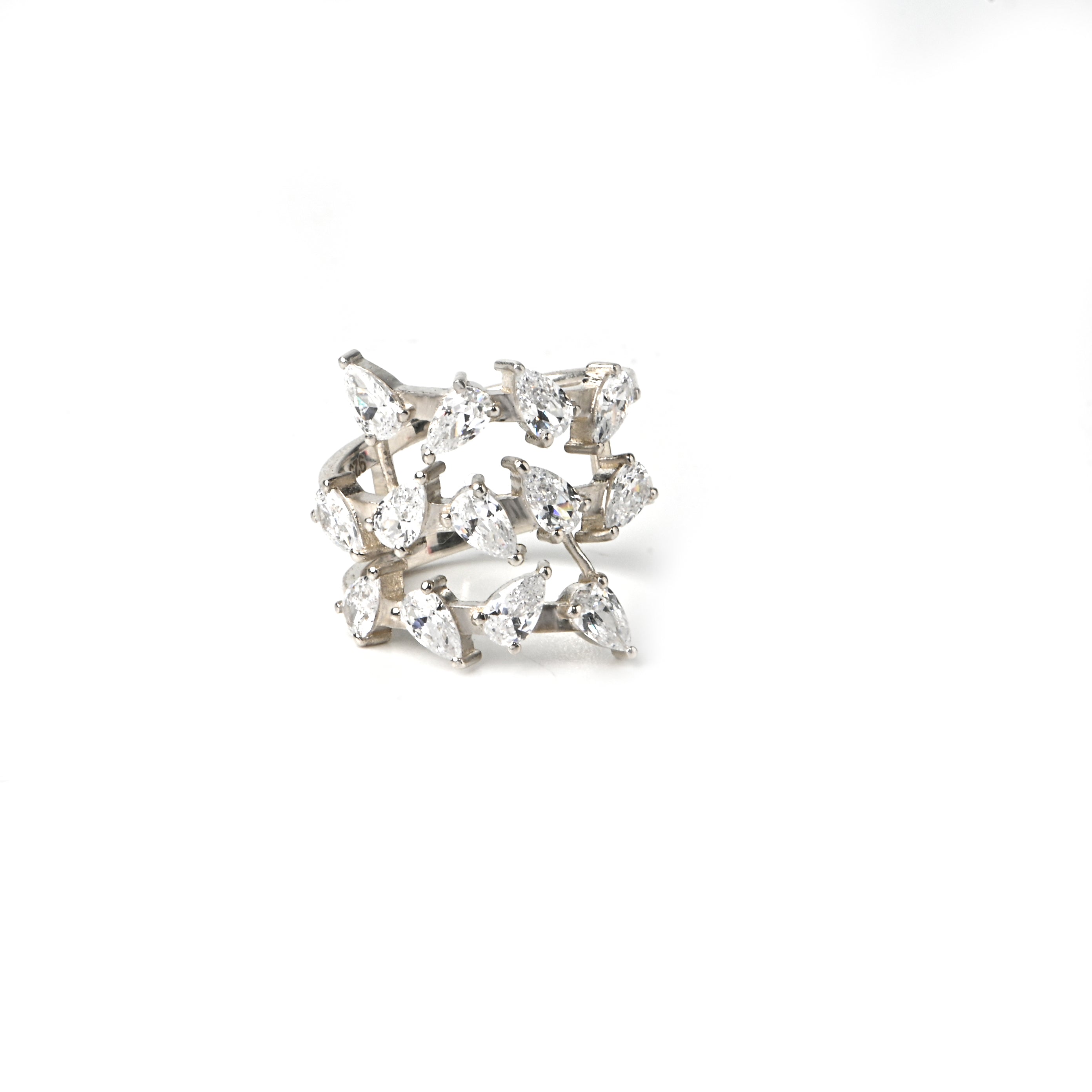 Elegant Pear Cut Moissanite Ring in Sterling Silver — Timeless Sparkle, Delicate Luxury, Crafted for Everyday Grace and Brilliance ✨