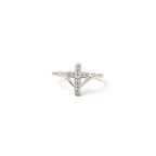 Radiant Jedgus Cross Moissanite Ring in Sterling Silver — Faith Inspired Elegance with Timeless Sparkle, Luxury, Grace, and Brilliance