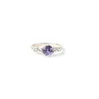 Luxury Round Cut Alexandrite Ring in Sterling Silver – Elegant Handmade Statement Jewelry for Women Everyday Wear