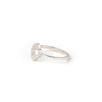 Luxury Clover Moissanite Round Cut Sterling Silver Ring – Brilliant Sparkle, Elegant Design, Timeless Gift for Women