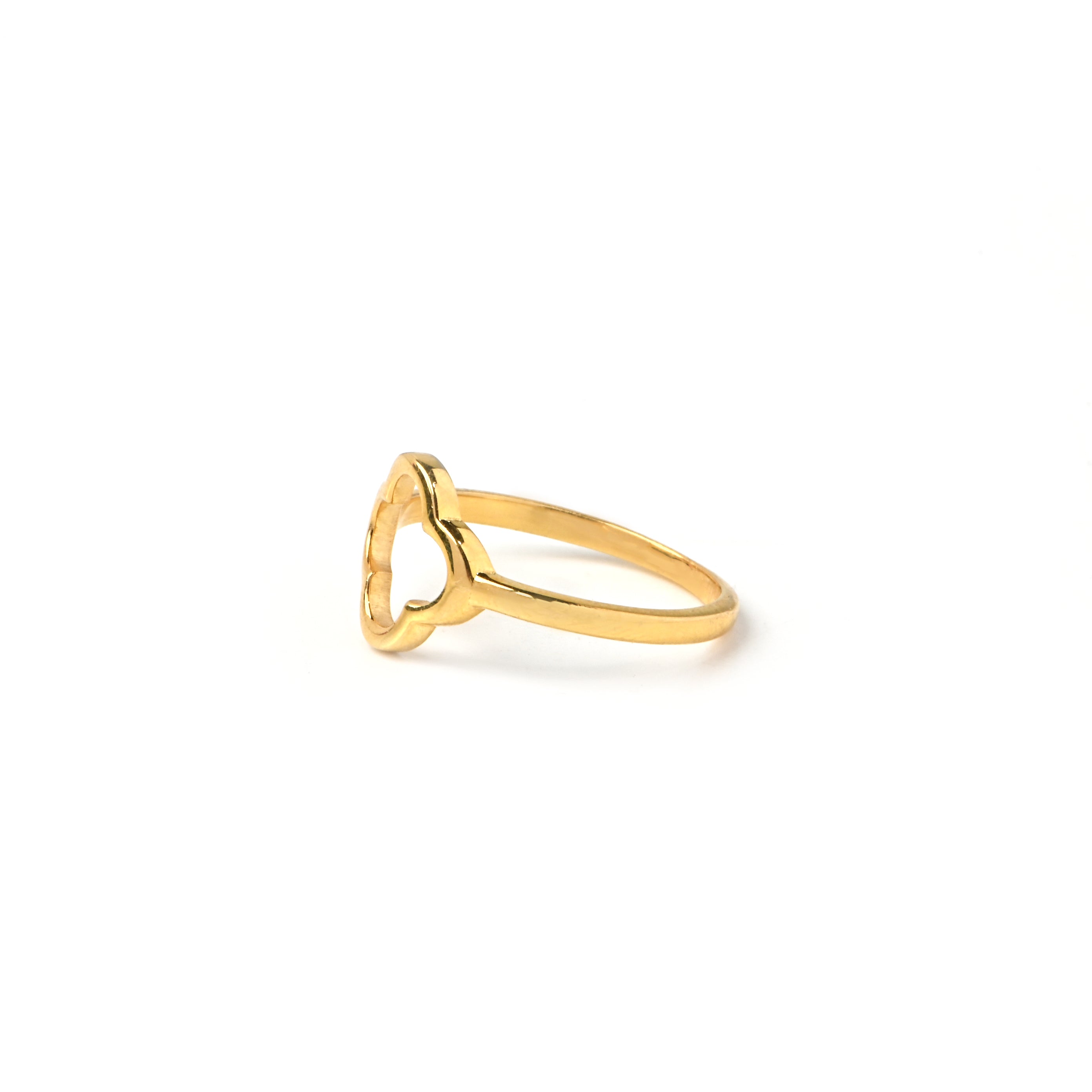 Elegant Four-Leaf Clover Ring in Sterling Silver – Lucky Charm Jewelry with Timeless Sparkle and Style