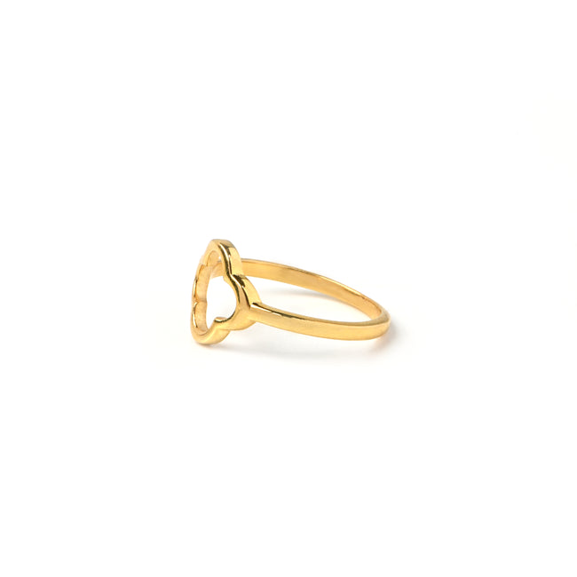 Elegant Four-Leaf Clover Ring in Sterling Silver – Lucky Charm Jewelry with Timeless Sparkle and Style Main Image