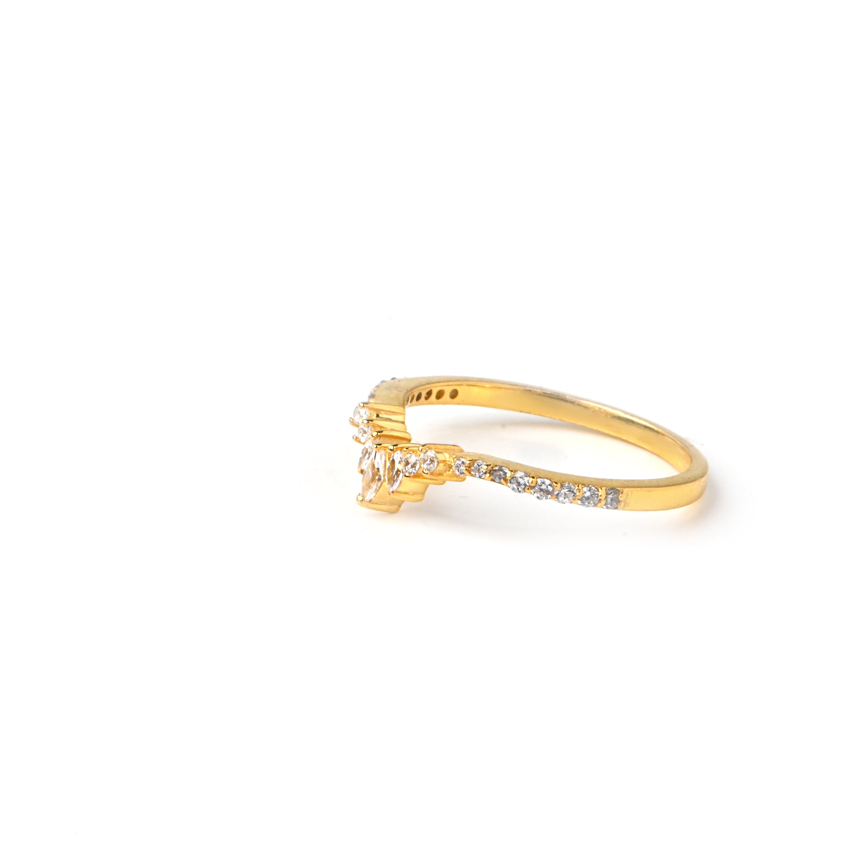 Luxury Moissanite Marquise and Round Band Ring in Sterling Silver for Women Wedding Jewelry