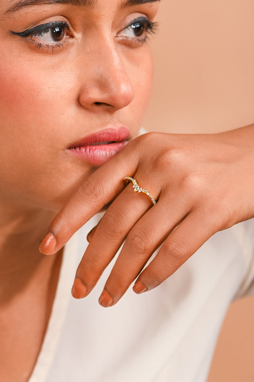 Luxury Moissanite Marquise and Round Band Ring in Sterling Silver for Women Wedding Jewelry