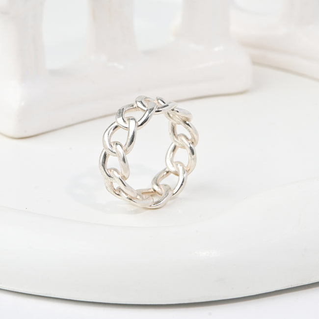 Luxury Men’s Sterling Silver Ring with Timeless Craftsmanship, Bold Elegance, Premium Shine, and Modern Sophisticated Style Hover Image
