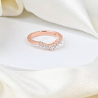 Elegant Round Cut Moissanite Band Ring in Sterling Silver for Timeless Luxury and Everyday Sparkling Style
