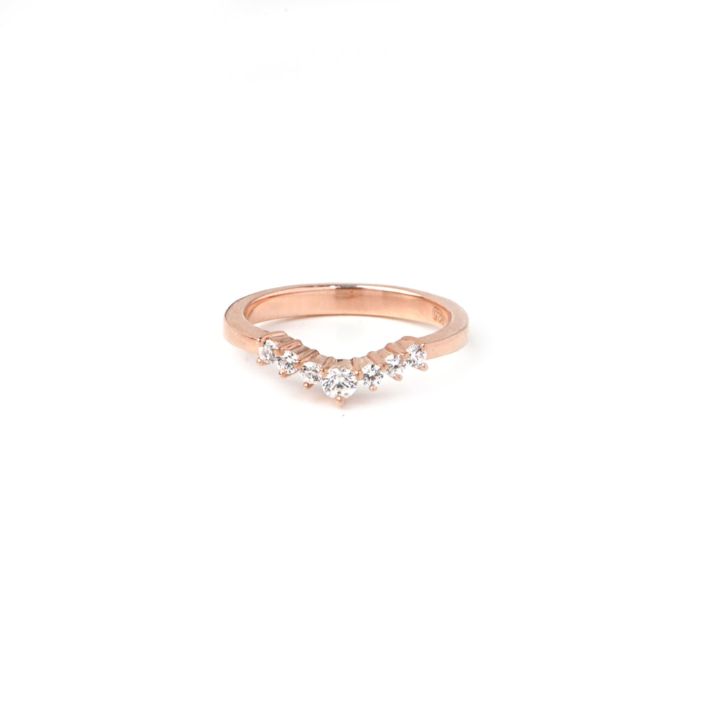 Elegant Round Cut Moissanite Band Ring in Sterling Silver for Timeless Luxury and Everyday Sparkling Style