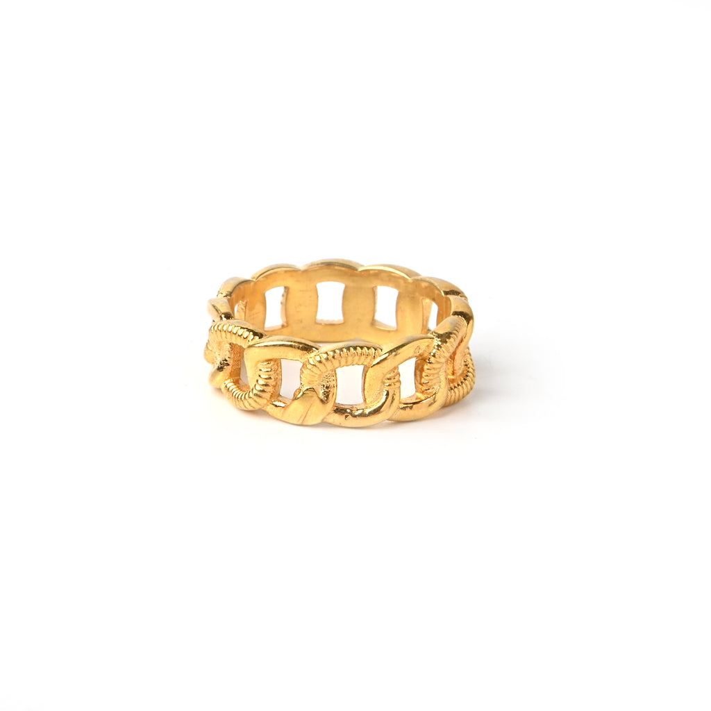 Elegant Unisex Women’s Sterling Silver Gold Plated Band Ring – Timeless Minimalist Luxury Everyday Jewelry