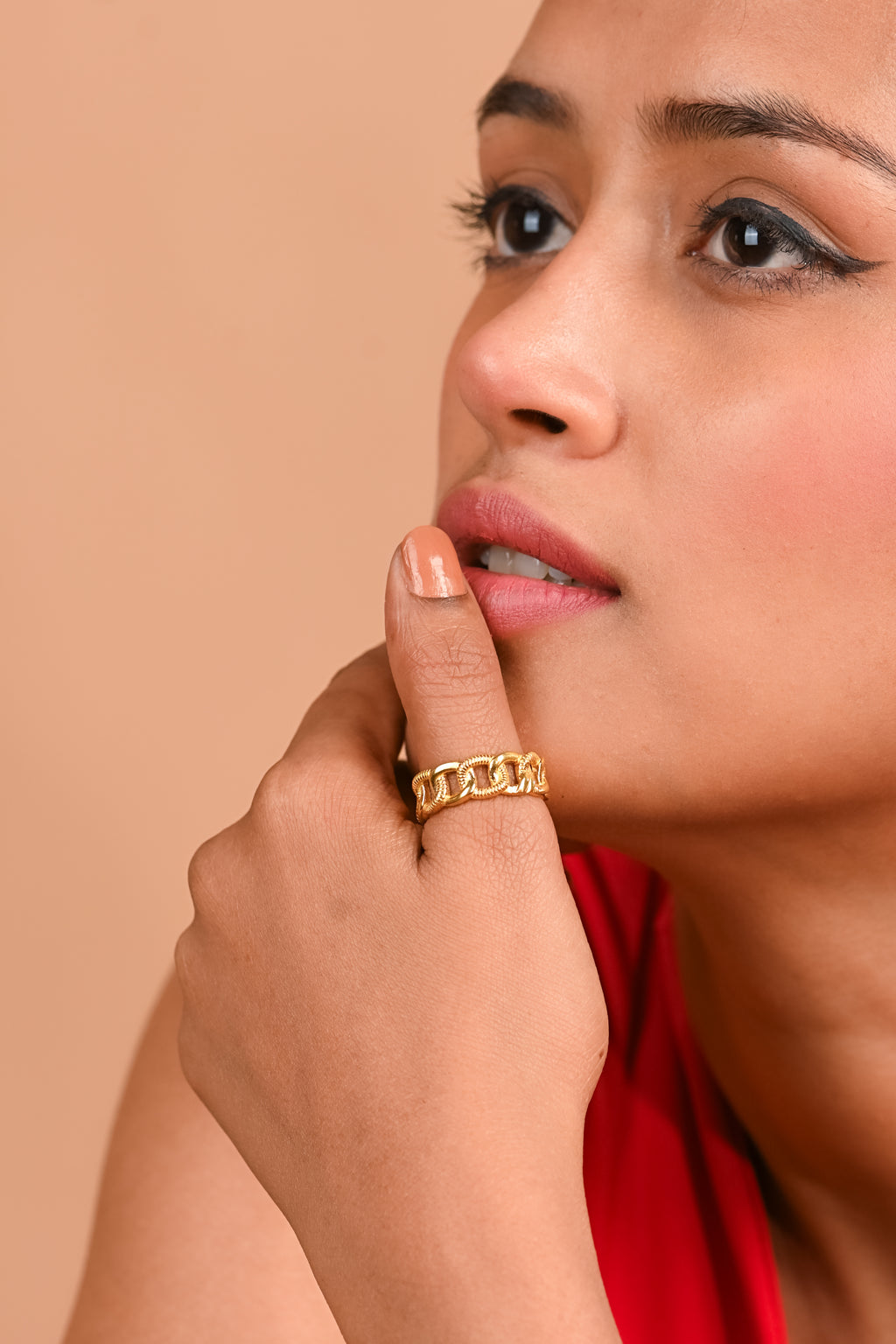 Elegant Unisex Women’s Sterling Silver Gold Plated Band Ring – Timeless Minimalist Luxury Everyday Jewelry