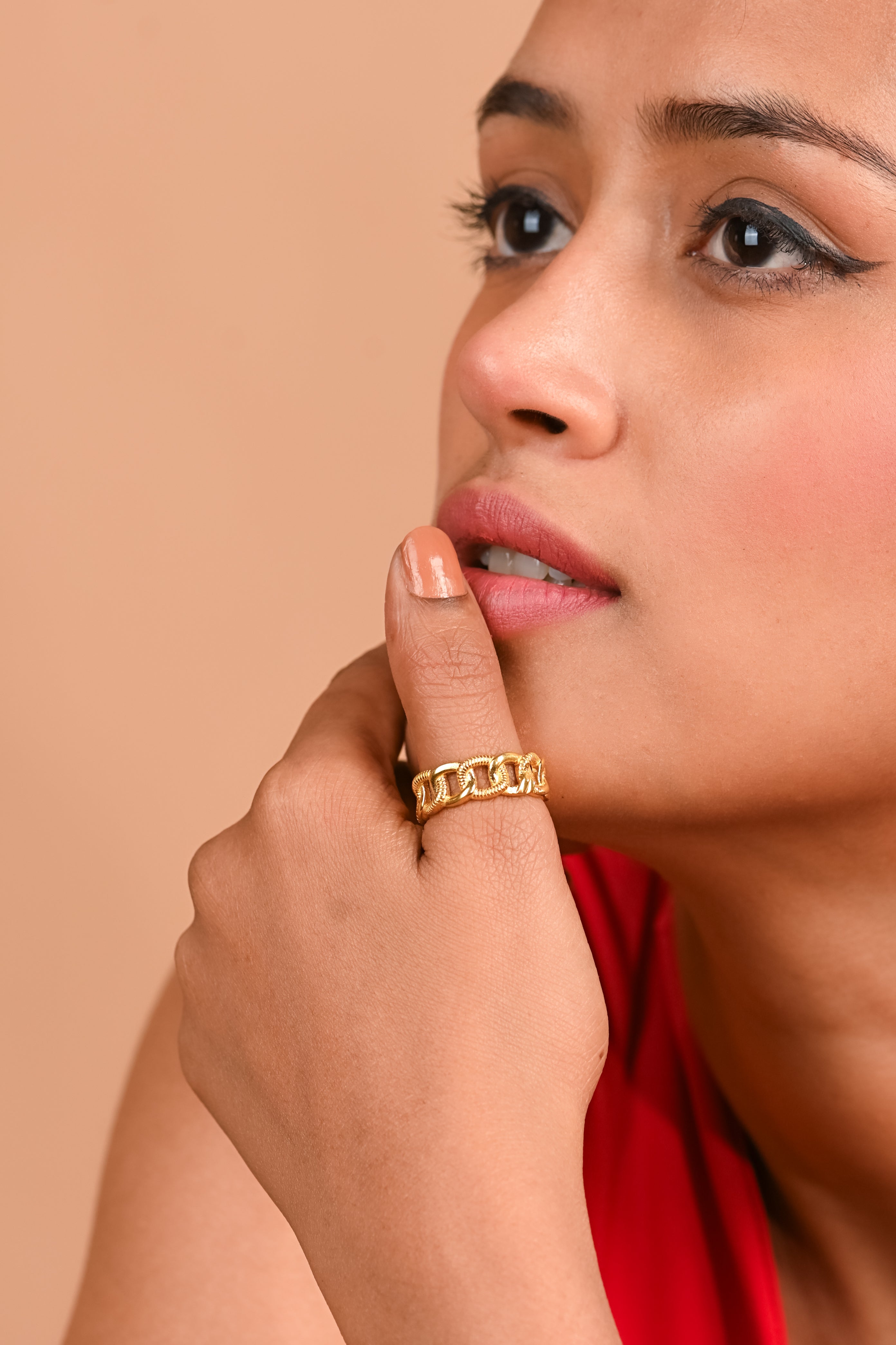Elegant Unisex Women’s Sterling Silver Gold Plated Band Ring – Timeless Minimalist Luxury Everyday Jewelry