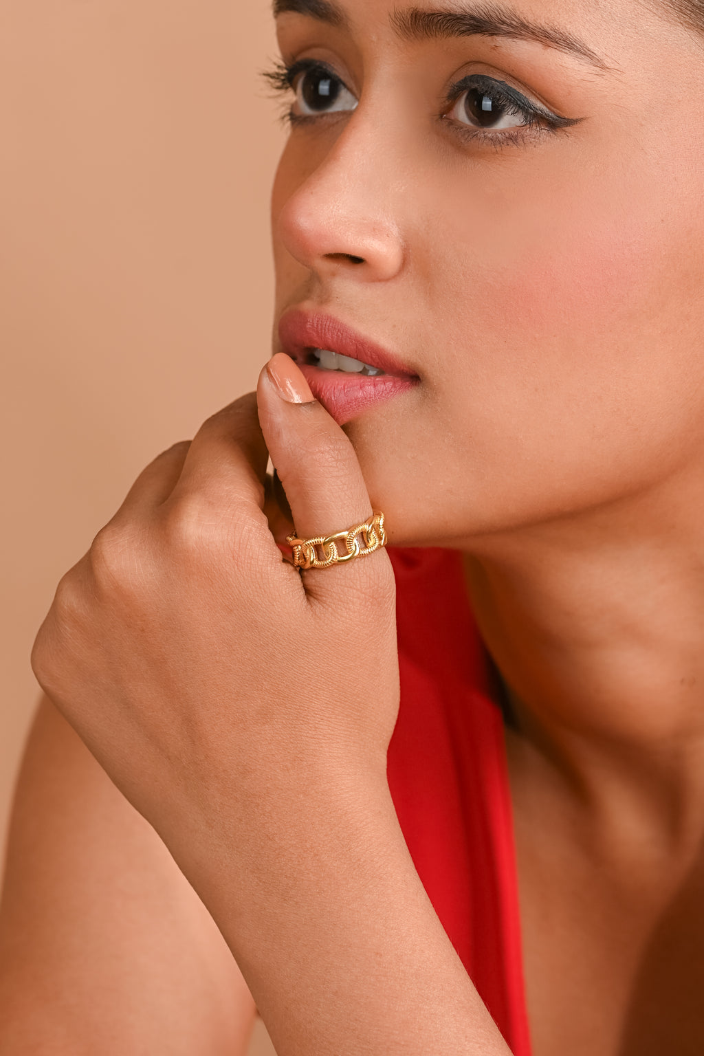 Elegant Unisex Women’s Sterling Silver Gold Plated Band Ring – Timeless Minimalist Luxury Everyday Jewelry