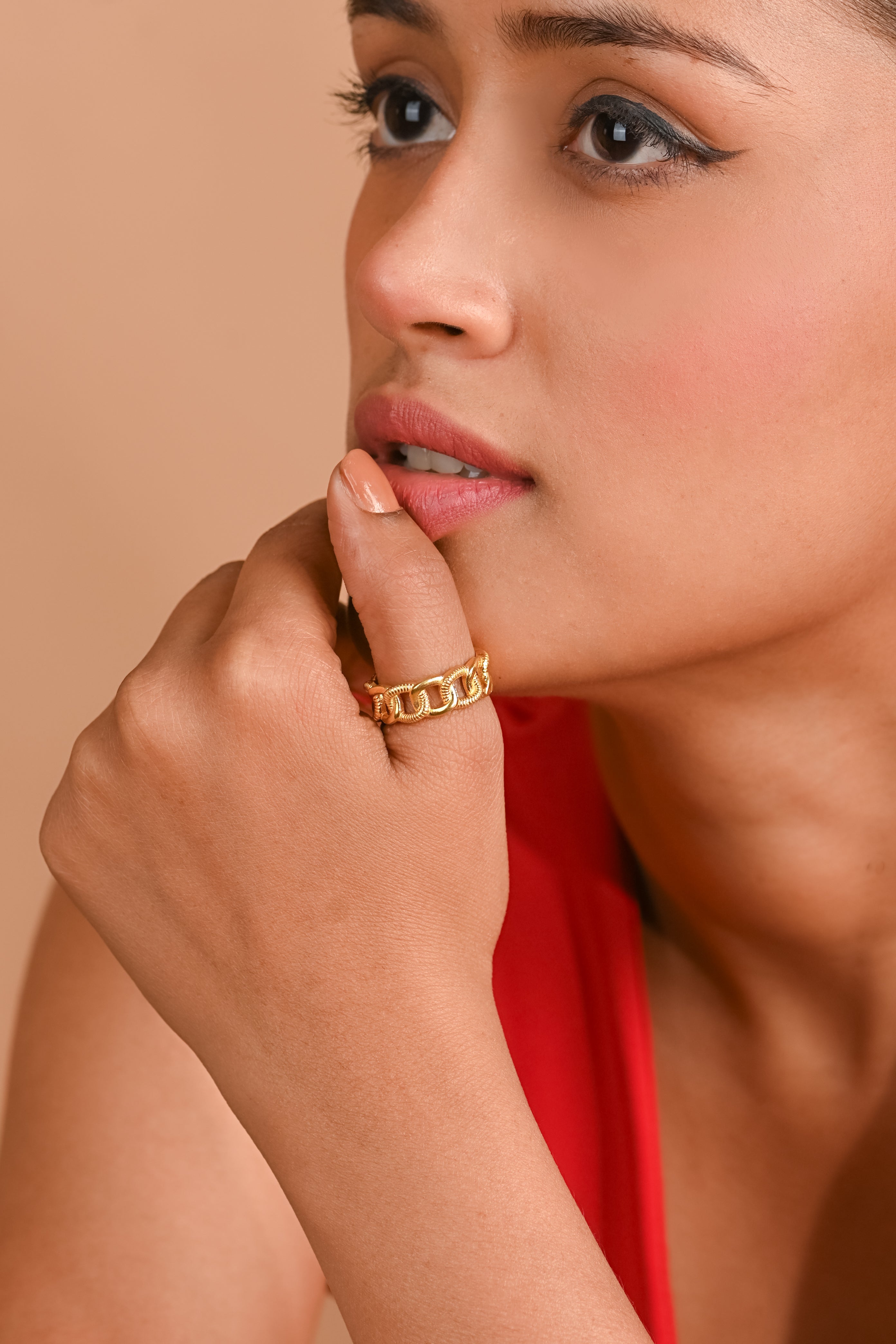 Elegant Unisex Women’s Sterling Silver Gold Plated Band Ring – Timeless Minimalist Luxury Everyday Jewelry