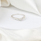 Elegant Round Cut Moissanite Silver Band Ring for Women, Timeless Sparkle Wedding Anniversary Fine Jewelry