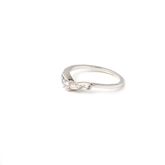 Elegant Round Cut Moissanite Silver Band Ring for Women, Timeless Sparkle Wedding Anniversary Fine Jewelry Main Image
