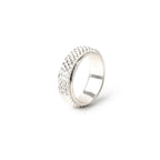 Dragon Skin Spinner Band Ring for Men and Women, Gothic Fidget Jewelry, Stainless Steel Statement Wedding Band