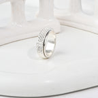 Dragon Skin Spinner Band Ring for Men and Women, Gothic Fidget Jewelry, Stainless Steel Statement Wedding Band