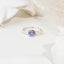 Elegant Round Cut Alexandrite Ring in Sterling Silver for Women, Timeless Color-Changing Luxury Jewelry
