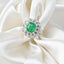 Elegant Lab-Grown Emerald Cushion Cut Engagement Ring for Her in Timeless Luxury Sterling Silver