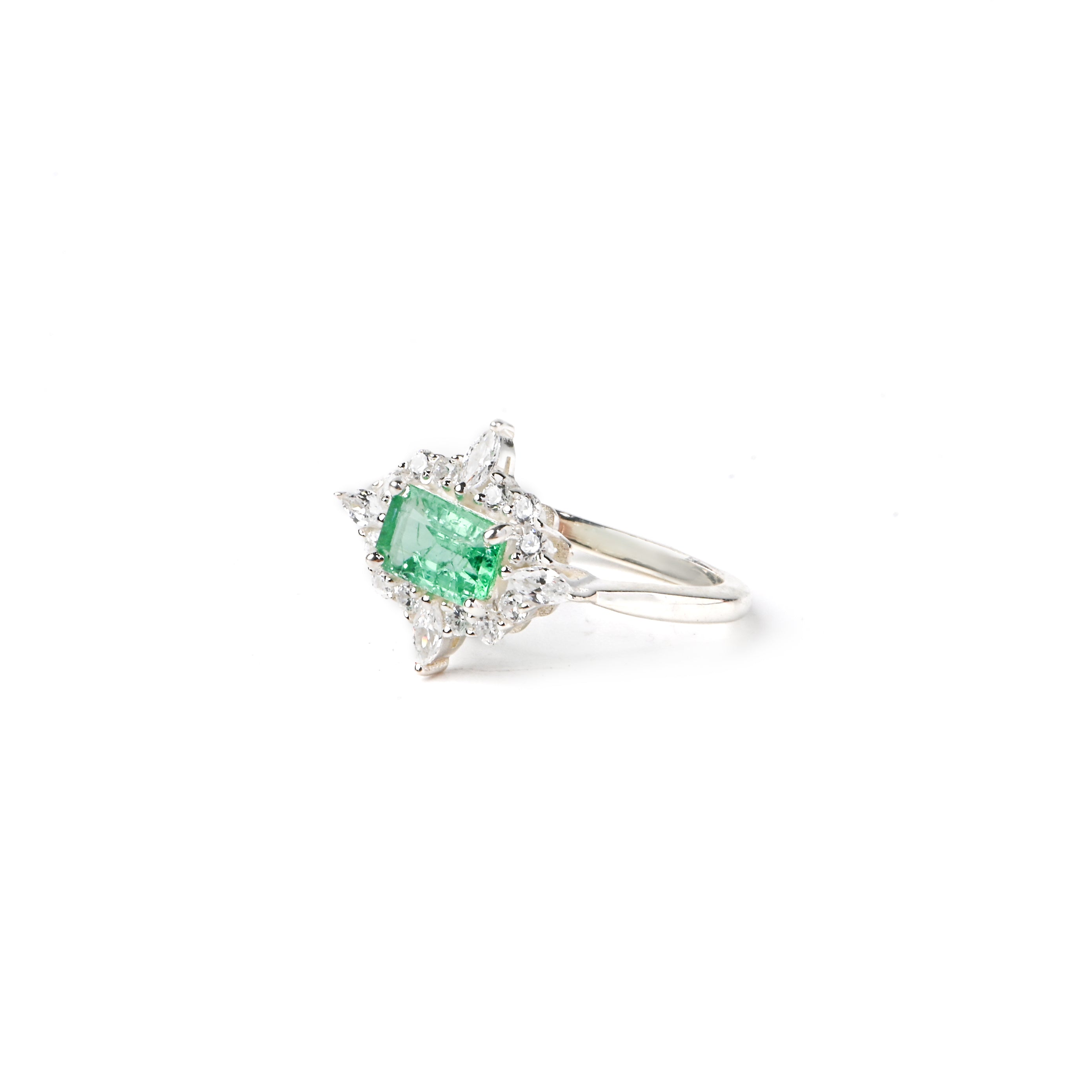 Elegant Emerald Cut Lab-Grown Stone Engagement Ring with Timeless Sparkle, Luxury Craftsmanship, and Romantic Sophisticated Beauty
