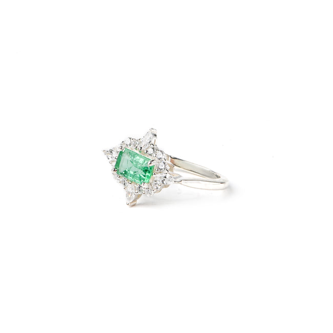 Elegant Emerald Cut Lab-Grown Stone Engagement Ring with Timeless Sparkle, Luxury Craftsmanship, and Romantic Sophisticated Beauty Main Image
