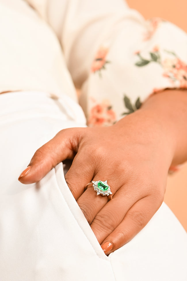 Elegant Emerald Cut Lab-Grown Stone Engagement Ring with Timeless Sparkle, Luxury Craftsmanship, and Romantic Sophisticated Beauty Main Image