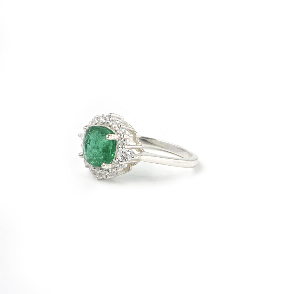 Elegant Cushion Shape Lab-Grown Emerald Ring for Her with Timeless Sparkle, Luxury, and Romantic Sophisticated Charm ✨